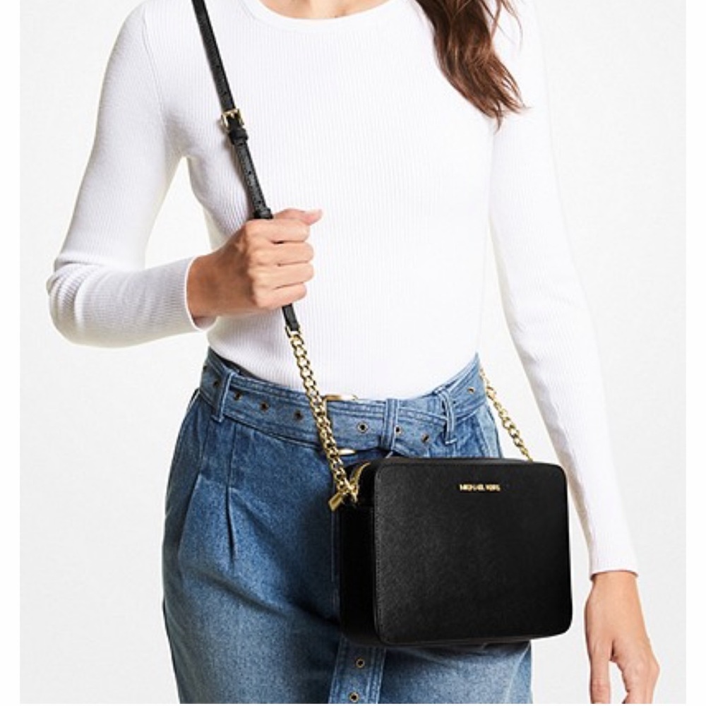 MICHAEL KORS Jet Set Large Saffiano Leather Crossbody Bag